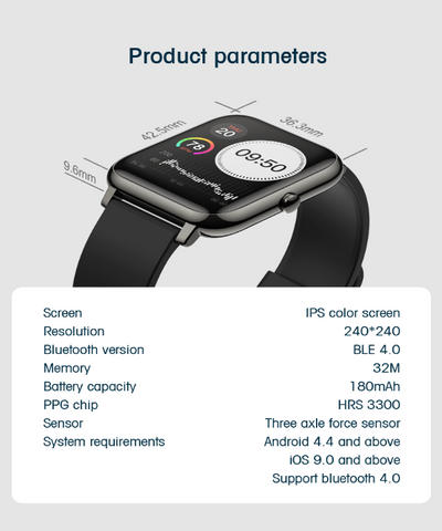 P22 Smart Watch--Start your fitness journey  【Fitness Tracker for Android 5.0 & IOS 9.0 above, Bluetooth 4.0 / With Heart Rate and Sleep Monitor/Activity Tracker/IP67 Waterproof /With Step Counter】 P22 Smart Watch--Start your fitness journey  【Fitness Tracker for Android 5.0 & IOS 9.0 above, Bluetooth 4.0 / With Heart Rate and Sleep Monitor/Activity Tracker/IP67 Waterproof /With Step Counter】