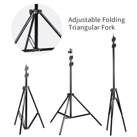 Heavy Duty Light Stand, Aluminium Photography Studio Light Stand, Adjustable Height with Maximum 86.6"/2.2m,for Photography/Studio/Youtube Video/Live Streaming 2 Pack