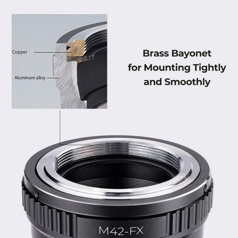 M42 42mm Screw to Fuji Fujifilm FX XPro1 X-Pro1 Lens Mount Adapter Ring K&F Concept Lens Adapter
