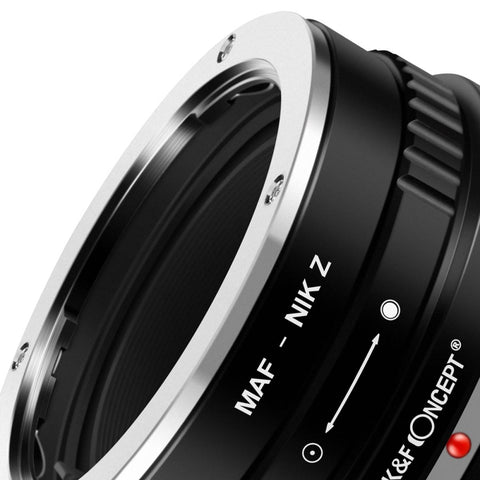 Minolta MA AF Mount Lens to Nikon Z6 Z7 Camera K&F Concept Lens Mount Adapter