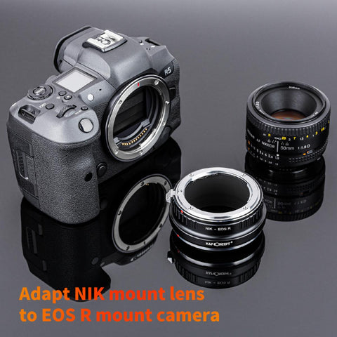 Nikon F Lenses to Canon EOS R Lens Mount Adapter K&F  M11194 Lens Adapter
