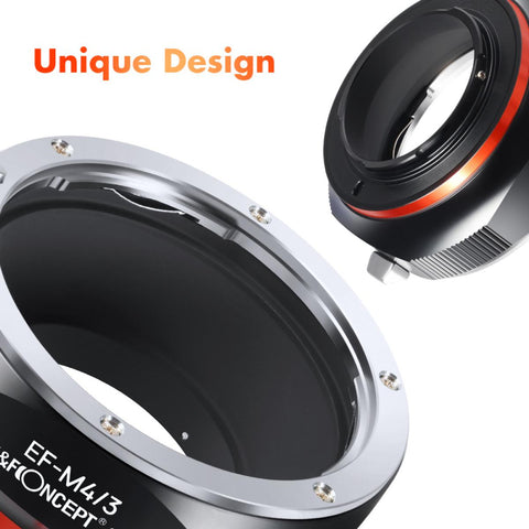 Canon EOS-M4/3 PRO high precision lens adapter (orange) K&F Concept M12125 Lens Adapter