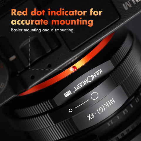 Nikon NIK(G)-FX PRO high precision lens adapter (orange) K&F Concept M18115 Lens Adapter