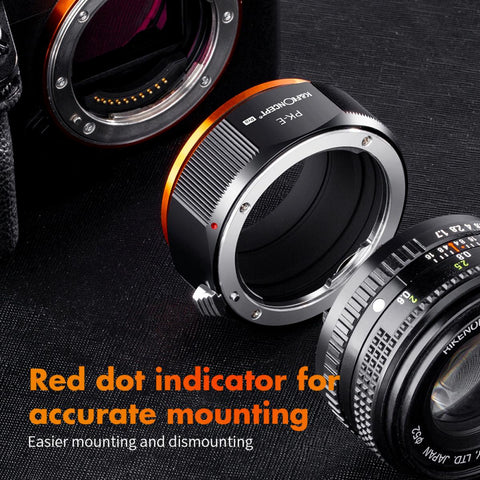 Lens Adapter for PK K Mount Lens to Sony NEX E-Mount with Matting Varnish Design, Sony NEX-3 NEX-3C NEX-3N NEX-5 NEX-5C NEX-5N NEX-5R NEX-5T