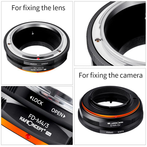 FD-M4/3 PRO lens adapter (orange) K&F Concept M13125 Lens Adapter