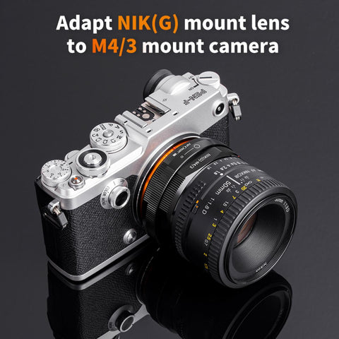 Nikon AI/F G-Type Mount Lens to Micro 4/3 MFT M43 Mount NIK(G)-M4/3 K&F Concept M18125 Lens Adapter