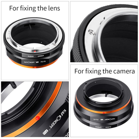 Canon FD FL Lens to Fujifilm Fuji X-Series X FX Mount FD-FX K&F Concept M13115 Lens Adapter