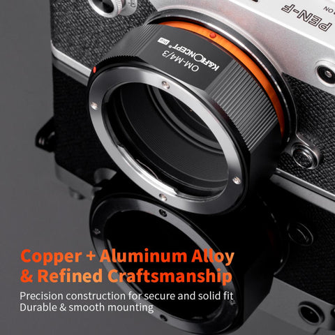 Olympus OM Mount Lens to M4/3 MFT Olympus Pen Cameras OM-M4/3 K&F Concept M16125 Lens Adapter
