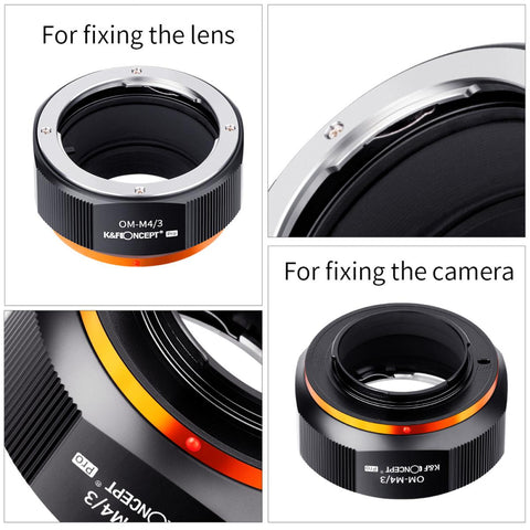 Olympus OM Mount Lens to M4/3 MFT Olympus Pen Cameras OM-M4/3 K&F Concept M16125 Lens Adapter