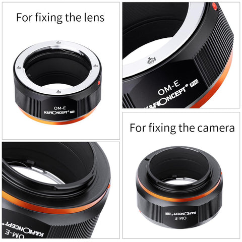 Olympus OM SLR Lens and Sony E Camera Body OM-NEX K&F Concept M16105 Lens Adapter