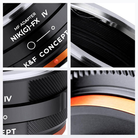 Nikon F/D/G Series Lens to Fuji X Series Mount Camera, NIK(G)-FX IV PRO High Precision Lens Mount Adapter