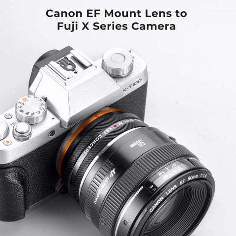 K&F Concept Canon EF Lens Mount to Fujifilm X Camera Body Adapter Ring, matte lacquer, EF-FX IV PRO