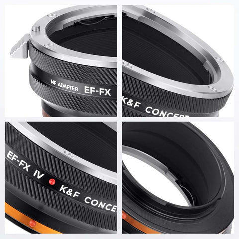 K&F Concept Canon EF Lens Mount to Fujifilm X Camera Body Adapter Ring, matte lacquer, EF-FX IV PRO
