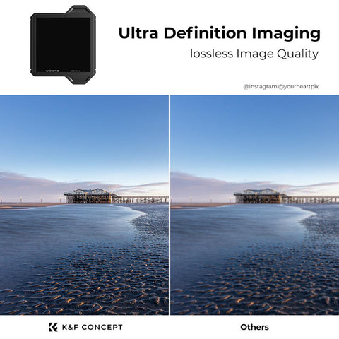 100*100*2mm Full Color ND1000 Square Filter with Protective Frame, HD Optical Glass Waterproof ND Light Reduction Filter - X-PRO Series