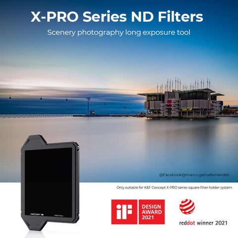 100*100*2mm Full Color ND8 Square Filter with Protective Frame, HD Optical Glass Waterproof ND Light Reduction Filter - X-PRO Series
