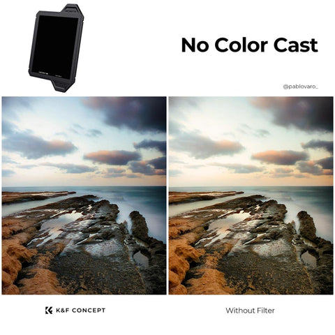 100*100*2mm Full Color ND64 Square Filter with Protective Frame, HD Optical Glass Waterproof ND Light Reduction Filter - X-PRO Series