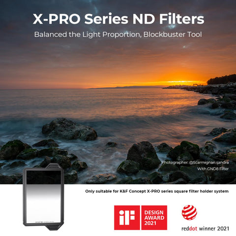 100*150*2mm Hard GND8 Square Filter HD Optical Glass Waterproof ND Filter - X-PRO Series