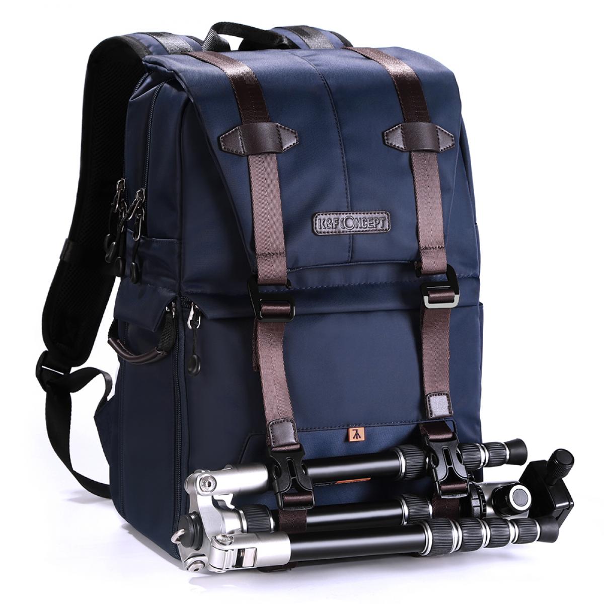 Multifunctional Camera Backpack 20L Stylish DSLR/SLR Camera Bag Fits 15.6 Inch Laptop, Waterproof, with Tripod Straps for Man/Women Outdoor Photography/Hiking/Travel Deep Blue