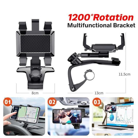 🔥1200 Degree Rotation🔥 Universal Car Dashboard Phone Holder