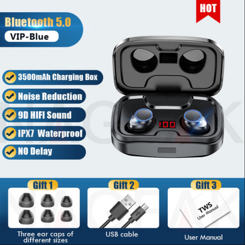 🔥🔥k&F  TWS Bluetooth 5.0 Earphone 3500mAh Charging Box Wireless Headphones Only last 100 set!!!