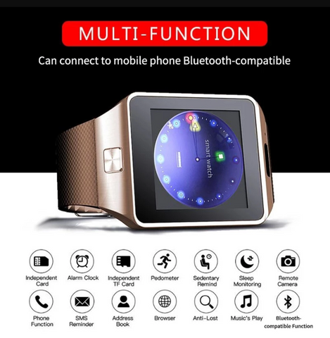 🔥Only $19.99🔥DZ09 Smart Watch+ Support TF SIM Camera Men Women Sport Bluetooth-compatible Wristwatch for Samsung Huawei Xiaomi Android Phone