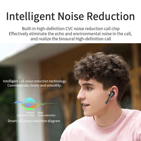 F&K Bluetooth Headset Wireless Headphone Noise Reduction in-Ear Earphone