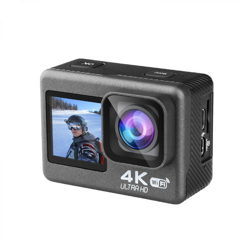 K&F Concept 4K60FPS dual-screen waterproof sports camera support WIFI control remote control anti-shake black