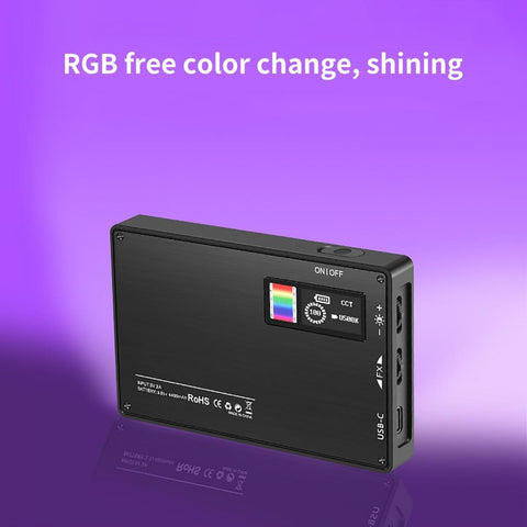 Full-color RGB fill light pocket light portable LED photography light multi-function live fill light handheld lighting
