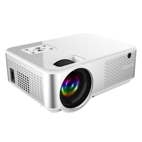 WiFi same-screen projector, 360-degree flip, 2800 lumens, 120-inch display, support 1080P full HD, LED light, 50,000 hours, portable projector compatible with TV stick, smartphone, tablet, HDMI, USB, VGA, AV UK PLUG