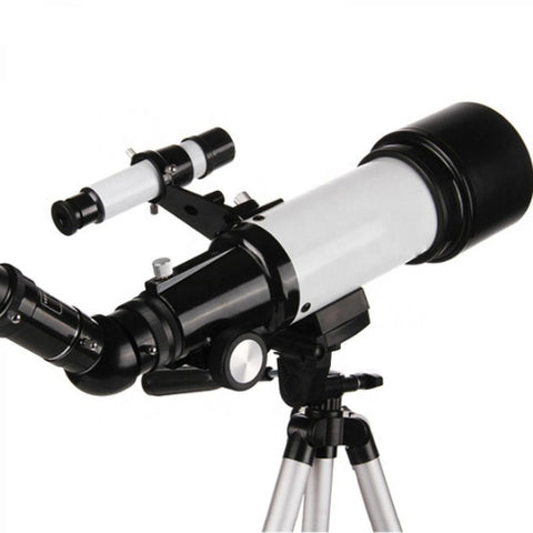 Children's beginner's 70mm aperture 400mm focal length astronomical refracting telescope-with carrying bag, adjustable tripod travel telescope