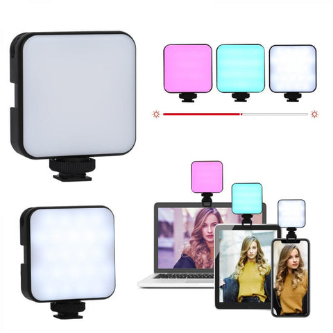 Full-color RGB fill light pocket light 6w, built-in 2000mah rechargeab ...