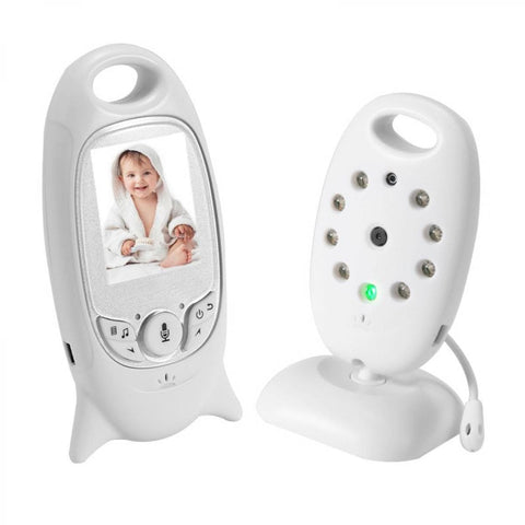 Video baby monitor wireless camera + 2 way intercom audio + night vision + temperature sensor + 8 lullaby + 2 inch LCD screen + baby pet monitoring monitoring audio for home security, no need for WiFi VB601