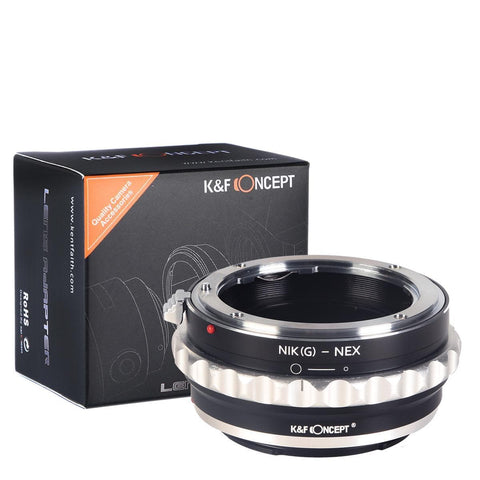 K&F Concept K&F M18101 Nikon G/F/AI/AIS/D Lenses to Sony E Lens Mount Adapter