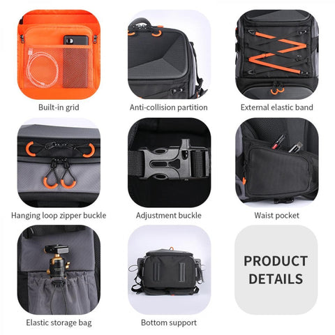 Pro Large Camera Backpack Fits 17 Inch Laptop DSLR SLR Camera Bag 32L, Anti-Theft Waterproof Camera Case for Photographers,Men Women,with Rain Cover,Tripod Holder,Black