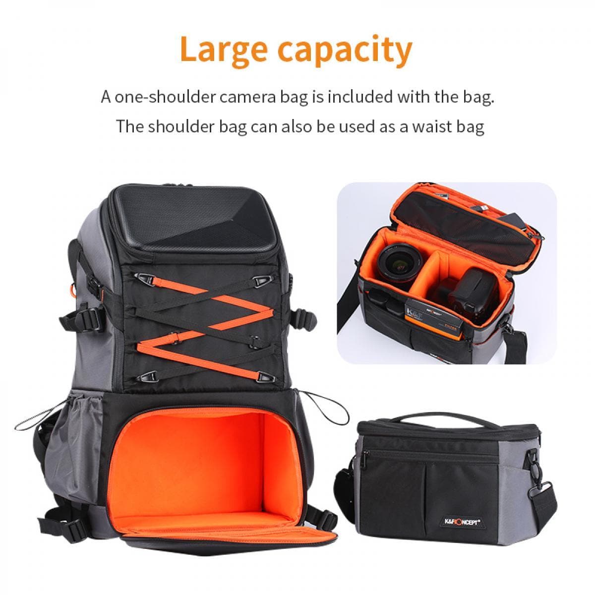 Pro Large Camera Backpack Fits 17 Inch Laptop DSLR SLR Camera Bag 32L, –  K&F KENTFAITH
