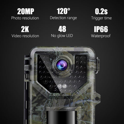 K&F Concept K&F HB-E2 Hunting Camera Scouting Camera Wild View 1080P 16MP HD PIR Motion Night Vision Camera