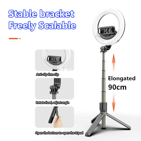 🔥Only $14.99 The 2nd one🔥K&F Concept Portable 6-inch foldable ring light bluetooth selfie stick